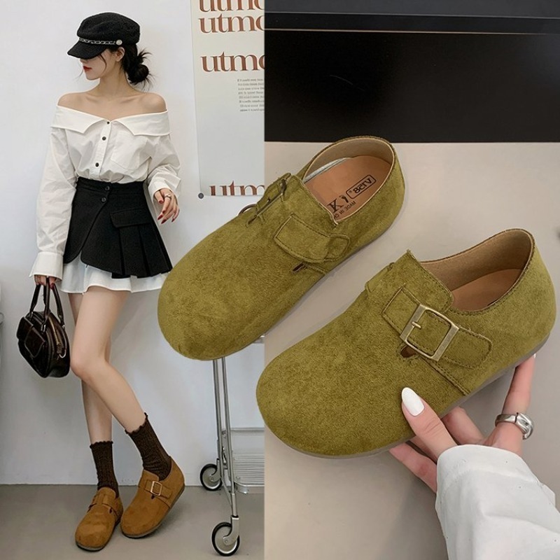 Women'S Shoes - Женские замшевые туфли с закрытой пяткой,