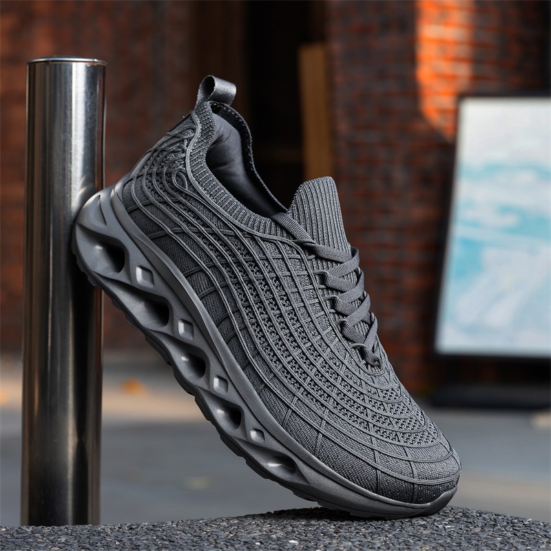 Мужские диабетические кроссовк – обзор и цена Knit Fabric Lace Up Sneakers